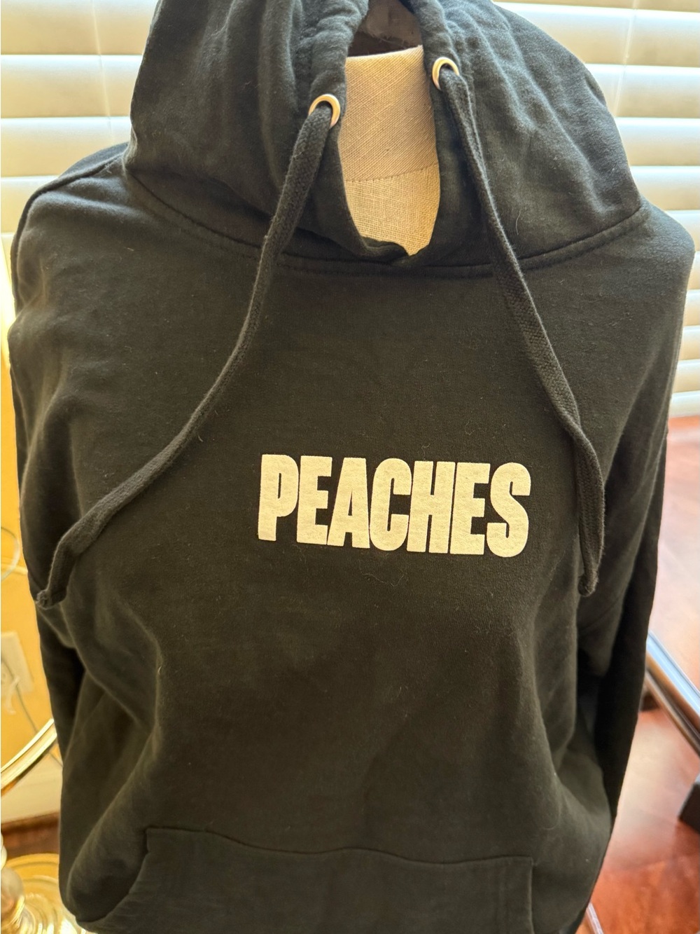 PEACHES Black Graphic Hoodie